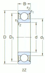 SKF-W61900-2Z-深溝球軸承