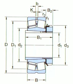 SKF-*22214EK-球面滾子軸承